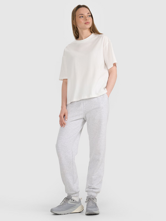 T-shirt oversize z nadrukiem damski 4F 4FRSS25TTSHF2692-11S