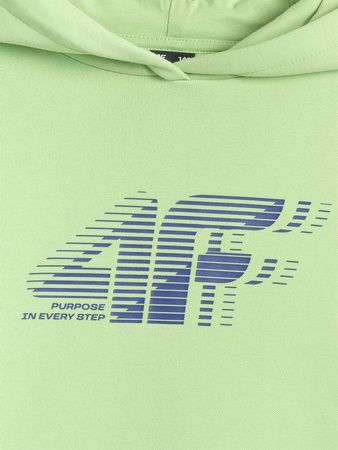 Bluza dresowa nierozpinana z kapturem chłopięca 4F 4FJRAW25TSWSM2414-45S