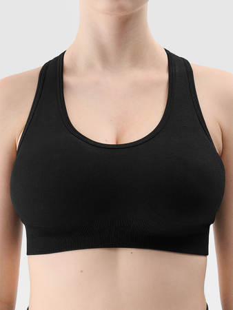 Biustonosz treningowy bezszwowy z niskim wsparciem damski 4F 4FRSS24USBAF139-20S