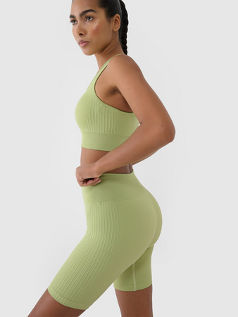 Biustonosz treningowy bezszwowy z niskim wsparciem damski 4F 4FRSS25USBAF154-42S