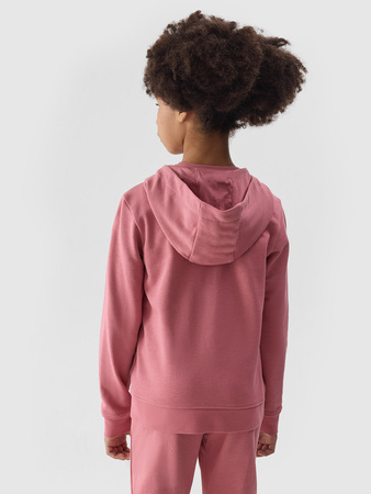 Bluza dresowa rozpinana z kapturem dziewczęca 4F Junior