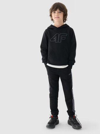Bluza dresowa nierozpinana z kapturem chłopięca 4F Junior 4FJWMM00TSWSM1292-21S
