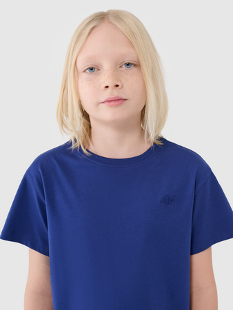 T-shirt oversize gładki chłopięcy 4F 4FJWSS25TTSHM2324-36S