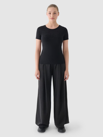 T-shirt slim z nadrukiem damski 4F 4FWMM00TTSHF1846-20S