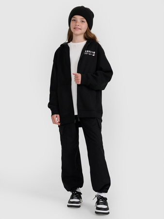 Bluza dresowa rozpinana z kapturem dziewczęca 4F 4FJRAW25TSWSF2516-20S