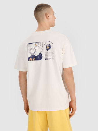 T-shirt oversize z nadrukiem męski 4F 4FRSS25TTSHM2981-11S