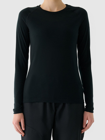 Longsleeve trekkingowy szybkoschnący z wełną merino damski 4F 4FWAW25TFLOF433-20S