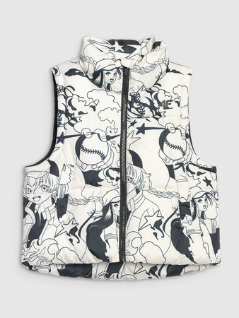 Bezrękawnik puchowy z wypełnieniem syntetycznym dziewczęcy 4F 4FJRAW25TVJAF320-11A