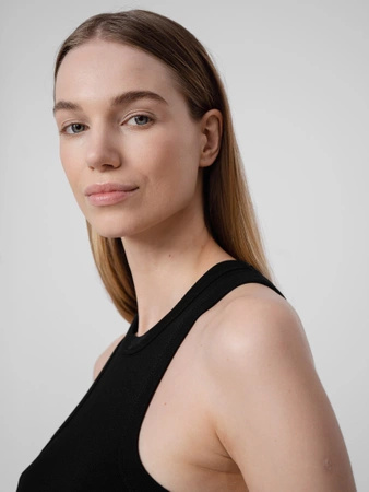 Crop top z prążkowanej dzianiny damski 4F