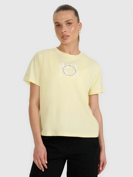 T-shirt z nadrukiem damsk 4F 4FRAW25TTSHF3229-73S