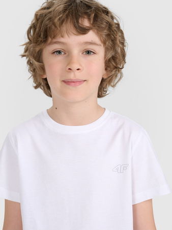 T-shirt regular gładki (ZESTAW 2 szt.) dziecięcy 4F 4FJRAW25TTSHU3157-91S