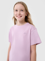 T-shirt oversize gładki dziewczęcy 4F 4FJWSS25TTSHF2326-56S
