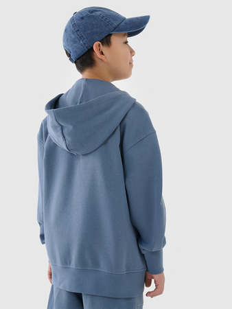 Bluza dresowa rozpinana z kapturem chłopięca 4F 4FJRSS25TSWSM2042-32S