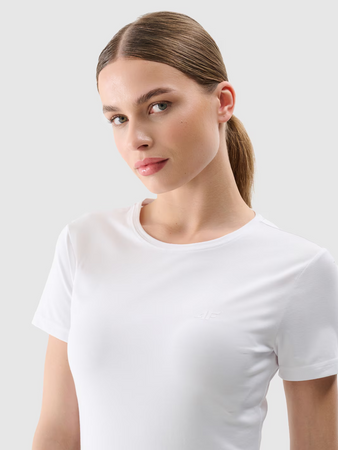 Koszulka damska bawełniana slim 4F 4FWMM00TTSHF2255-10S