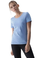 T-shirt slim gładki damski 4F