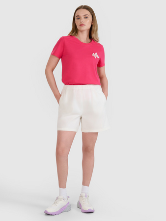 T-shirt regular z nadrukiem damski 4F 4FRSS25TTSHF2693-54S