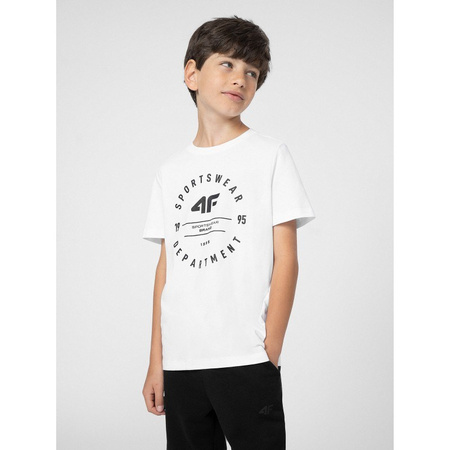 T-shirt z nadrukiem chłopięcy 4F Junior