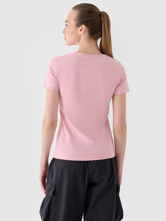 T-shirt slim z nadrukiem damski 4F 4FWMM00TTSHF1846-56S