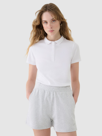 Koszulka polo slim damska 4F 4FWMM00TPTSF365-10S