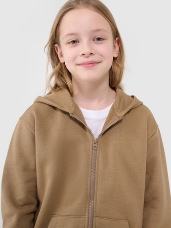 Bluza dresowa rozpinana z kapturem dziewczęca 4F Junior 4FJRAW24TSWSF1830-83S