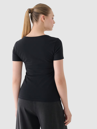 T-shirt slim z nadrukiem damski 4F 4FWMM00TTSHF1846-20S