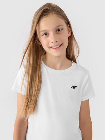 Komplet sportowy szybkoschnący na wf (koszulka+spodenki+worek) dziewczęcy 4F Junior 4FJWAW24TAPSF020-20S