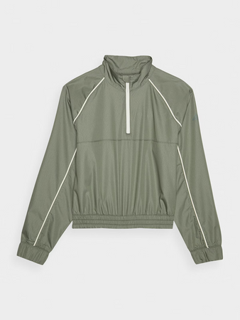 Kurtka przejściowa cropped ze stójką damska 4F 4FRSS24TTJAF0886-44S