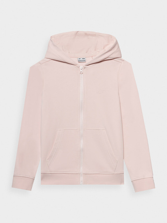Bluza dresowa rozpinana z kapturem dziewczęca 4F Junior