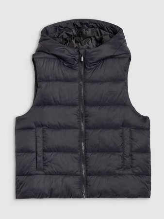 Bezrękawnik dziewczęcy puchowy z wypełnieniem syntetycznym 4F 4FJWSS25TVJAF166-20S