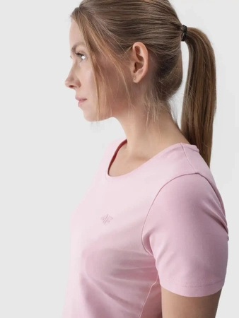 T-shirt slim gładki damski 4F