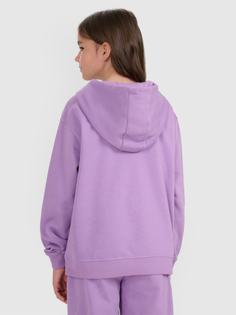 Bluza dresowa nierozpinana z kapturem dziewczęca 4F 4FJRAW25TSWSF2467-51S
