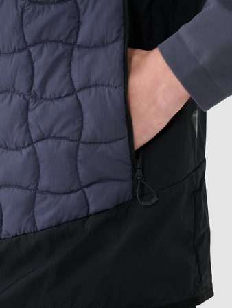 Męska kamizelka trekkingowa puchowa z wypełnieniem Primaloft Black 4F 4FWSS25TVJAM177-22S