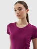 T-shirt elastyczny slim gładki damski 4F