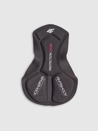 Legginsy rowerowe z żelowo-piankową wkładką i szelkami damskie 4F 4FWSS25TFTIF331-20S