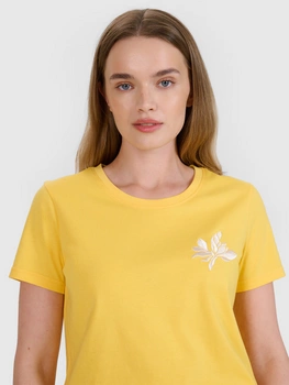 T-shirt regular z nadrukiem damski 4F 4FRSS25TTSHF2693-71S