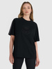 T-shirt oversize z nadrukiem damski  4F 4FRSS25TTSHF2791-20S