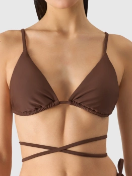 Kostium damski kąpielowy góra od bikini 4F 4FWSS24UBKTF041-81S Brązowy