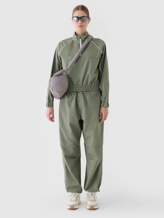 Kurtka przejściowa cropped ze stójką damska 4F 4FRSS24TTJAF0886-44S