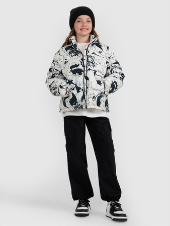 Kurtka puchowa z wypełnieniem syntetycznym dziewczęca 4F 4FJRAW25TDJAF0748-11A