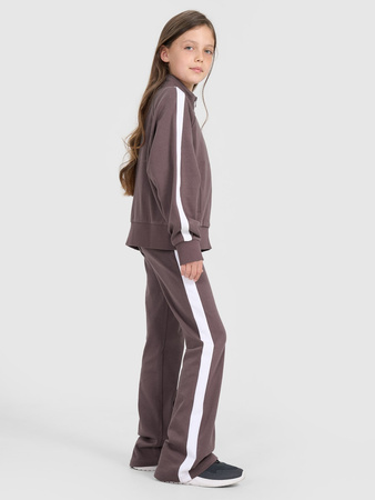 Spodnie dresowe z rozszerzanymi nogawkami dziewczęce 4F 4FJRAW25TTROF1599-51S