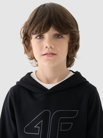 Bluza dresowa nierozpinana z kapturem chłopięca 4F Junior 4FJWMM00TSWSM1292-21S