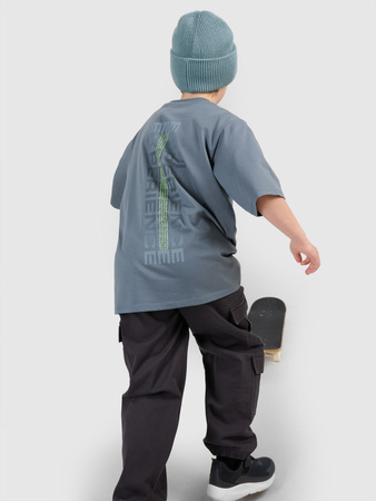 T-shirt oversize z nadrukiem chłopięcy 4F 4FJRAW25TTSHM3166-46S