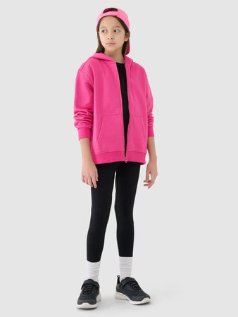 Bluza dresowa rozpinana z kapturem dziewczęca 4F Junior 4FJRAW24TSWSF1830-55S