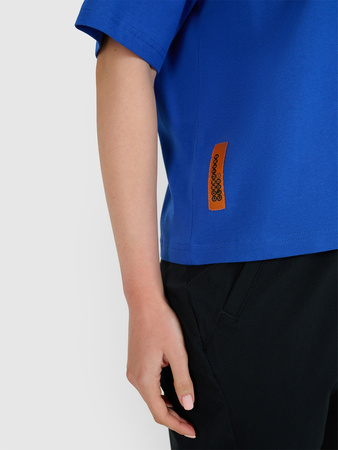 T-shirt oversize z nadrukiem damski 4F 4FWSS25TTSHF1993-36S