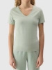 T-shirt gładki z bawełną organiczną damski 4F