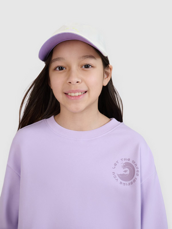 Bluza dresowa nierozpinana bez kaptura dziewczęca 4F 4FJWSS25TSWSF1504-52S