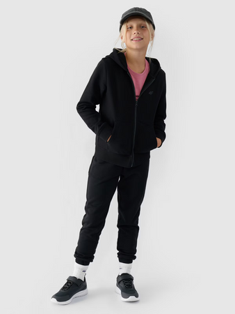 Bluza dresowa rozpinana z kapturem dziewczęca 4F Junior 4FJWMM00TSWSF1315-20S
