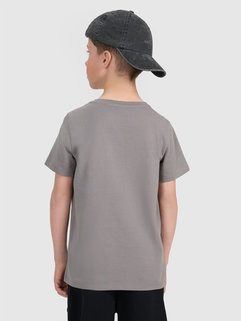 T-shirt regular gładki chłopięcy 4F 4FJRAW25TTSHM3260-22S