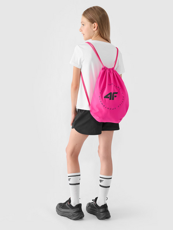 Komplet sportowy szybkoschnący na wf (koszulka+spodenki+worek) dziewczęcy 4F Junior 4FJWAW24TAPSF020-20S