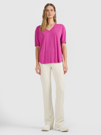 T-shirt oversize z modalem damski 4F 4FRAW25TTSHF3283-54S